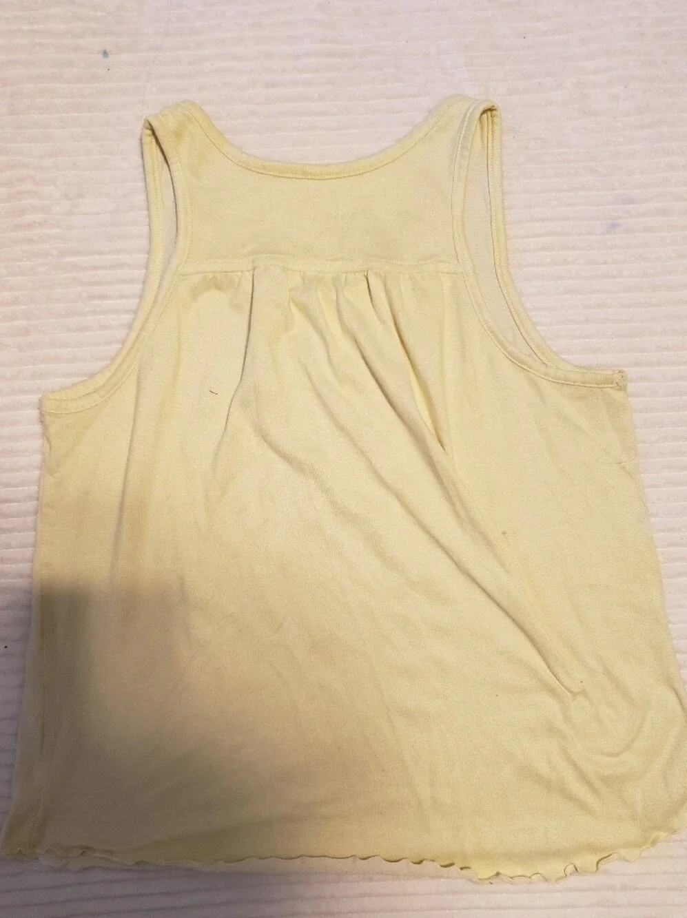 Secret Treasures You Got This! Yellow Girls' Tank Top W Lettuce Hem 8/10